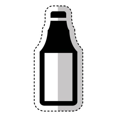 şişe içki siluet izole simgesi