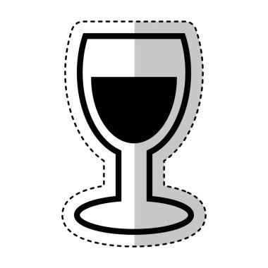 şarap Kupası siluet izole simgesi