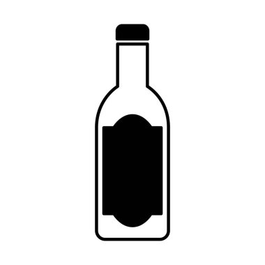 şişe içki siluet izole simgesi