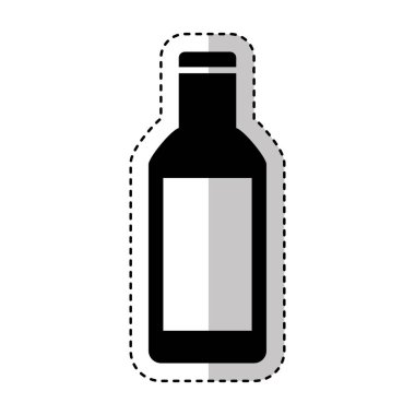 şişe içki siluet izole simgesi