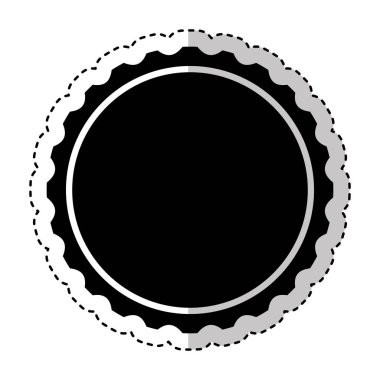 Daire damga siluet simge