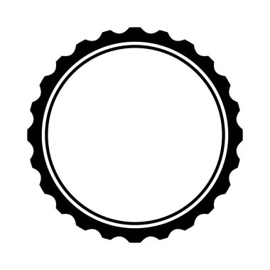 Daire damga siluet simge