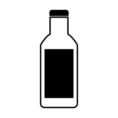 şişe içki siluet izole simgesi
