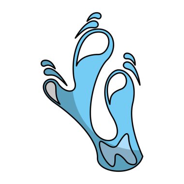 saf su amblemi izole simgesi