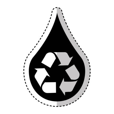 saf su geri dönüşüm sembolü ile