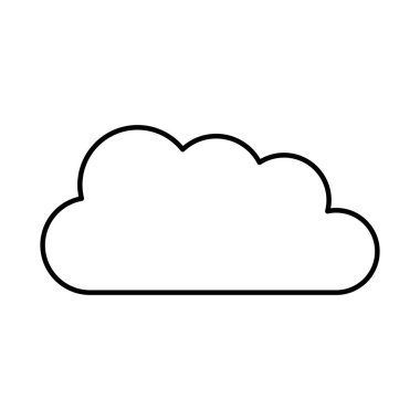 şirin bulut izole simgesi