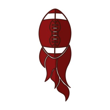 Amerikan futbolu balonu alev simgesiyle