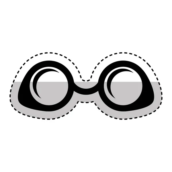 Lunettes icône de style hipster — Image vectorielle