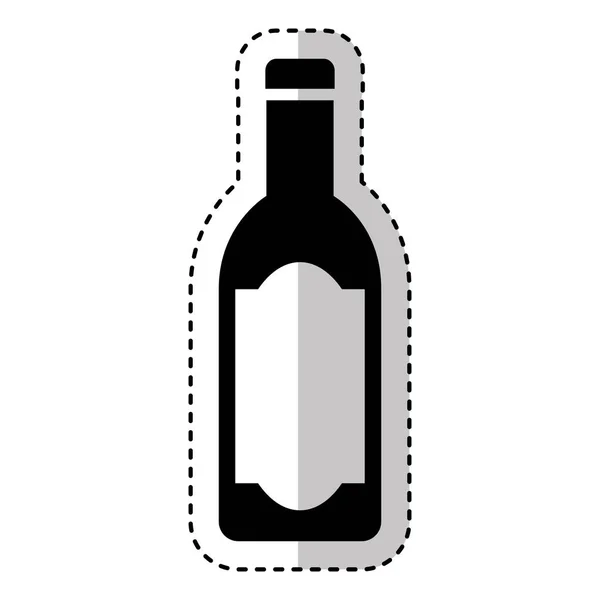 Flasche Drink Silhouette isoliert Symbol — Stockvektor