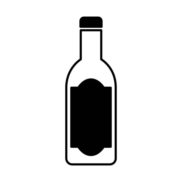 Bouteille boisson silhouette icône isolée — Image vectorielle