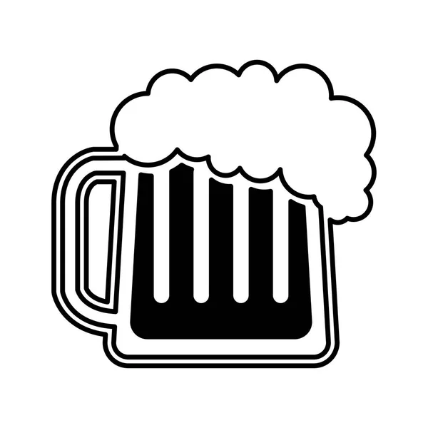 Μπύρα ποτήρι απομονωμένες εικονίδιο — Διανυσματικό Αρχείο