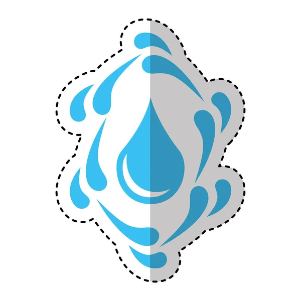 Emblema di acqua pura icona isolata — Vettoriale Stock