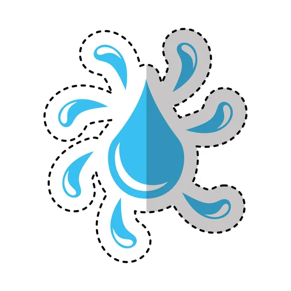 Emblema de agua pura icono aislado — Vector de stock