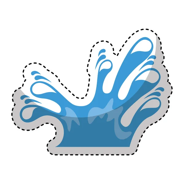 纯净水会徽孤立的图标 — 图库矢量图片