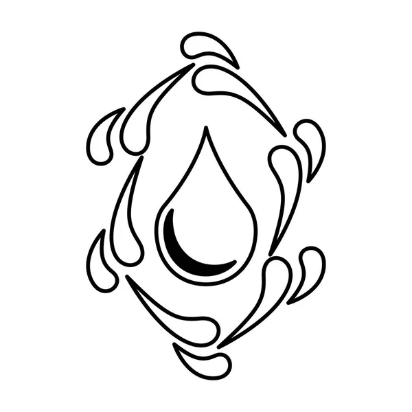 Emblema de agua pura icono aislado — Archivo Imágenes Vectoriales