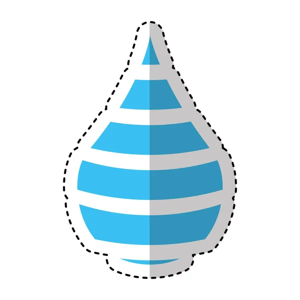 Emblema de agua pura icono aislado — Vector de stock