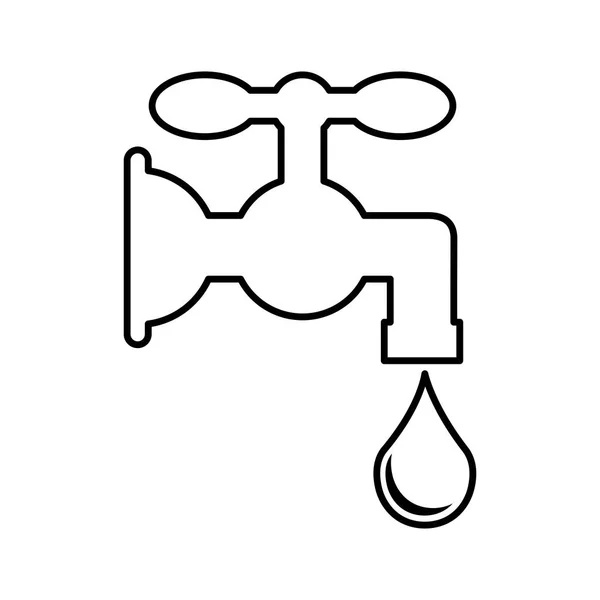 Agua pura grifo icono — Vector de stock