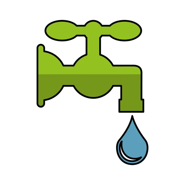 Čistá voda tekoucí ikona — Stockový vektor