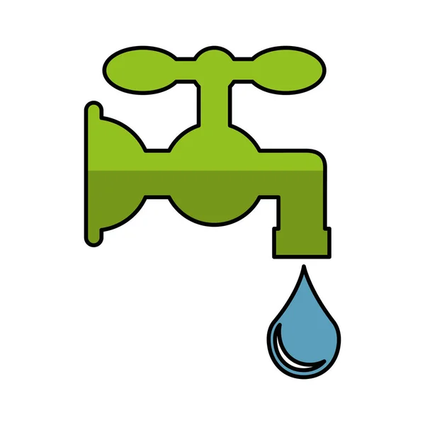 Ícone de torneira de água pura —  Vetores de Stock
