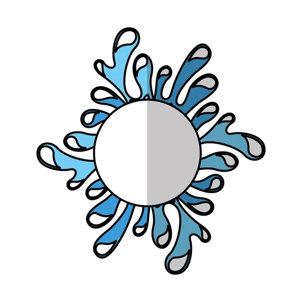 Emblème de l'eau pure icône isolée — Image vectorielle