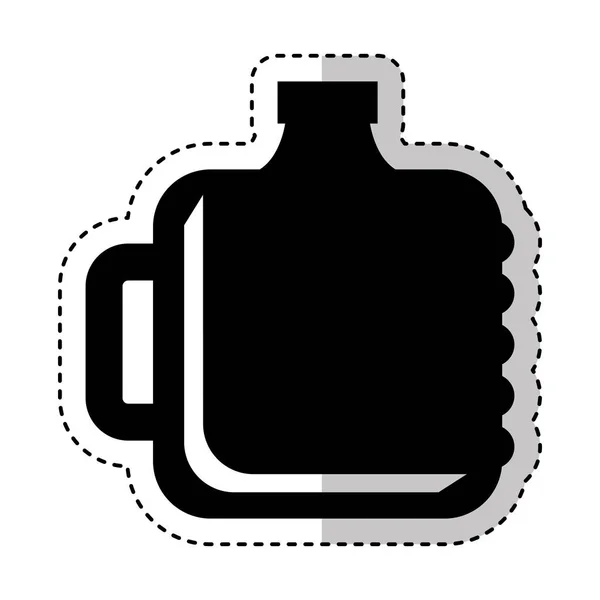 Water big bottle isolated icon — Stock Vector