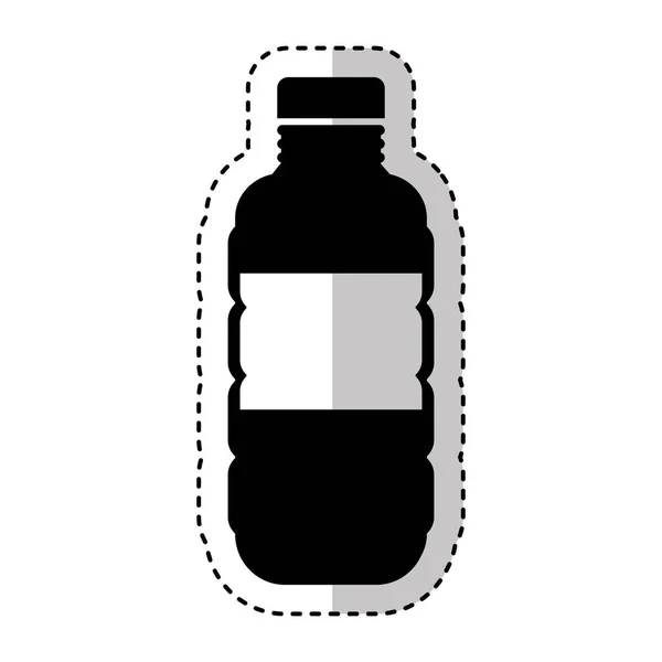 Flaska dryck siluett isolerade ikonen — Stock vektor