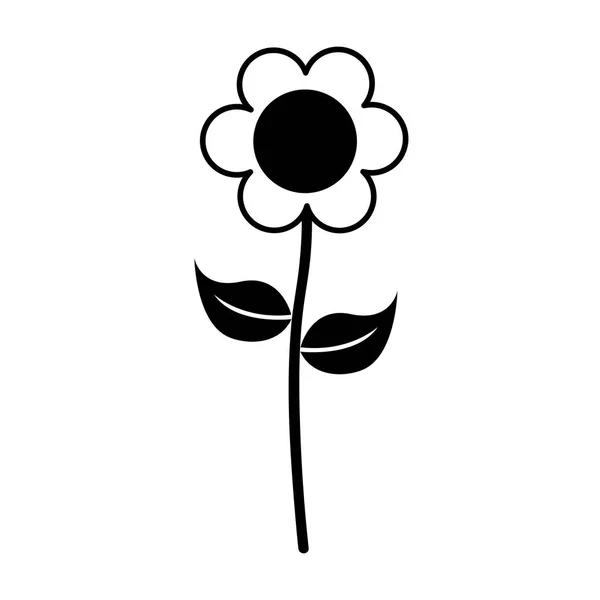 Cute flower emblem icon — Stock Vector