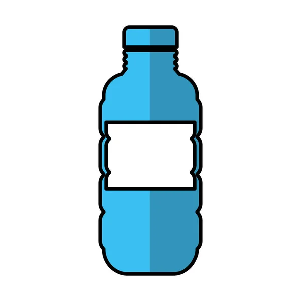 Silueta botella bebida aislado icono — Vector de stock