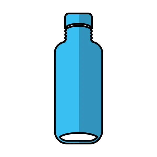 瓶饮料剪影孤立的图标 — 图库矢量图片