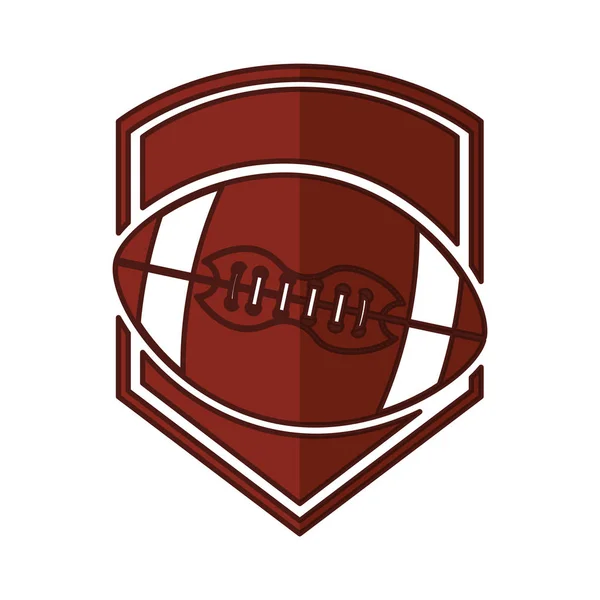 Emblema del palloncino di calcio americano icona — Vettoriale Stock