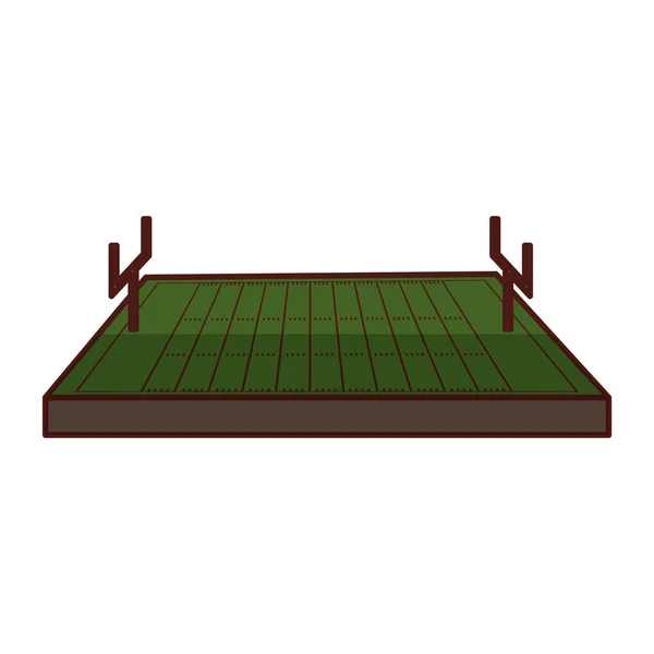 Икона американского футбольного поля — стоковый вектор