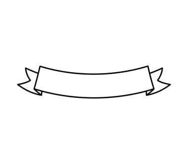 kurdele amblemi izole simgesi