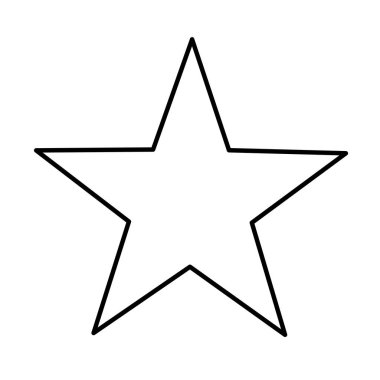 yıldız amblem izole simgesi