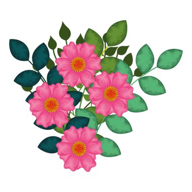 Sevimli çiçek dekorasyon simgesi