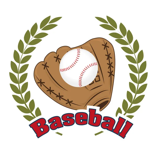 Icône emblème club de baseball — Image vectorielle