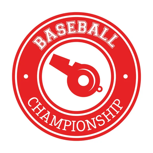 Icono del emblema del club de béisbol — Vector de stock