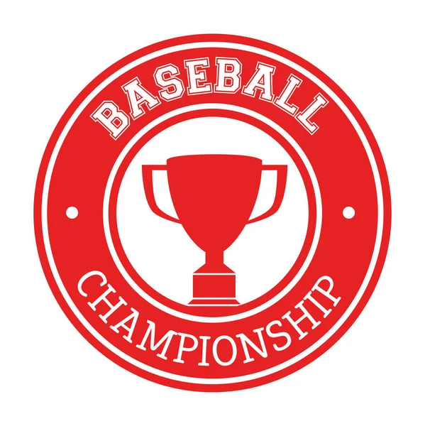 Trophée de baseball icône gagnante — Image vectorielle