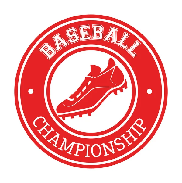 Icône emblème club de baseball — Image vectorielle
