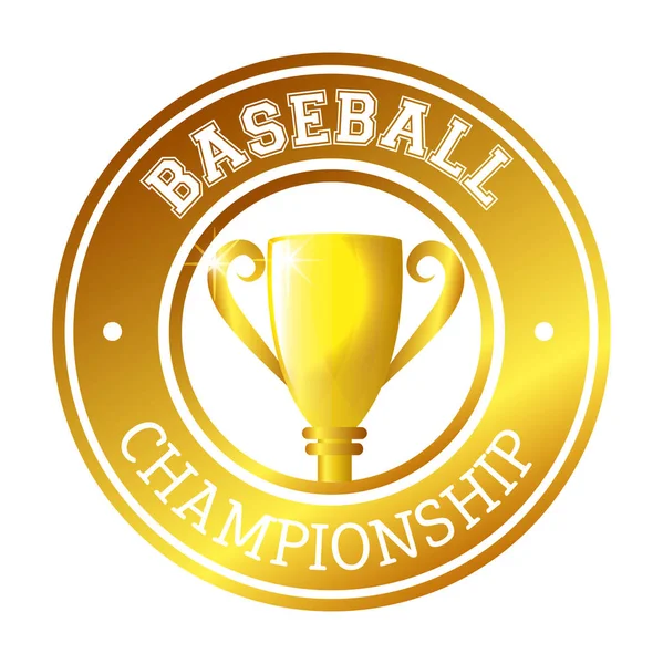 Baseball trophy winner icon — Stock Vector