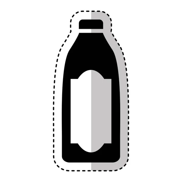 Пляшковий напій силует ізольована ікона — стоковий вектор
