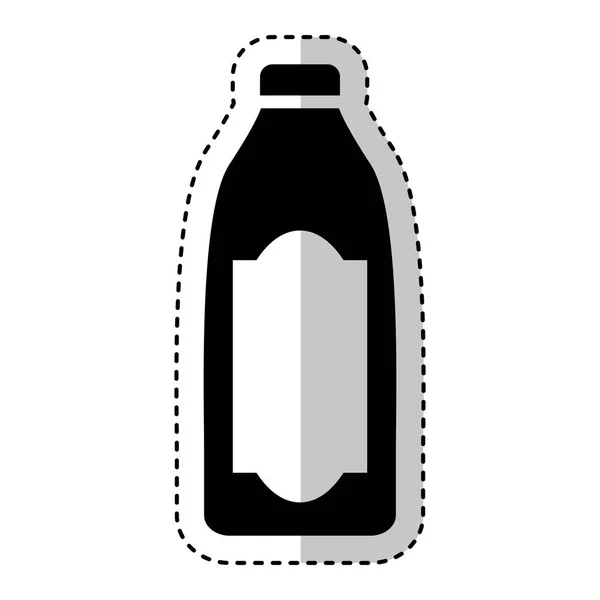 Fles drank silhouet geïsoleerde pictogram — Stockvector