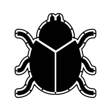 böceği siluet izole simgesi