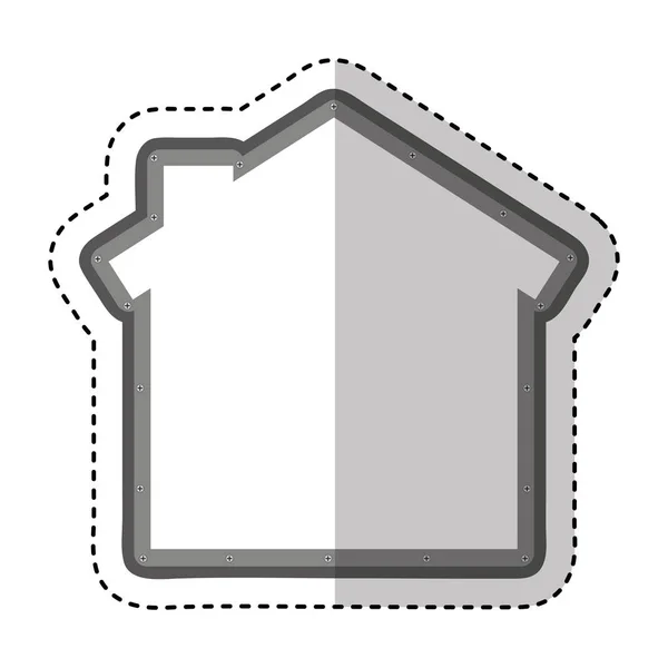 房子的轮廓孤立的图标 — 图库矢量图片