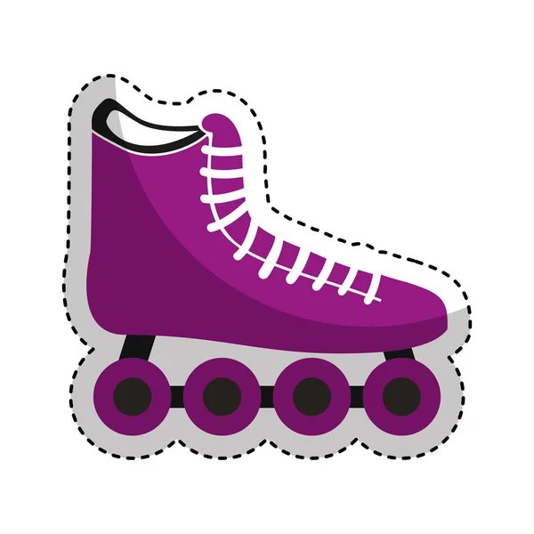 Skate hjul sport utrustning ikonen — Stock vektor
