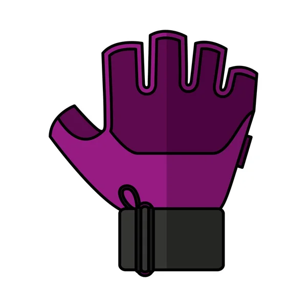 Sportschool handschoen geïsoleerde pictogram — Stockvector