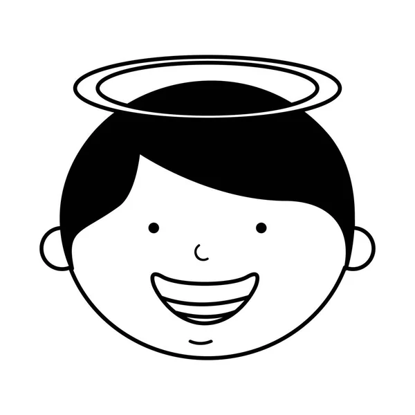 Little boy angel character — Stock Vector