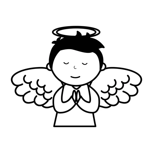 小男孩天使角色 — 图库矢量图片