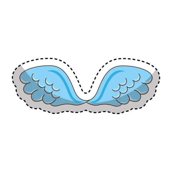 天使の翼の分離のアイコン — ストックベクタ
