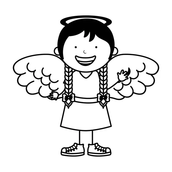 Menina anjo personagem —  Vetores de Stock