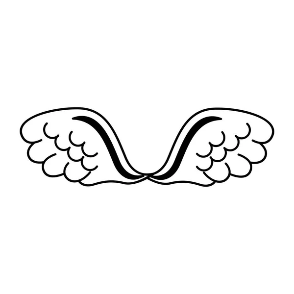 Angel wings isolated icon — Stock Vector